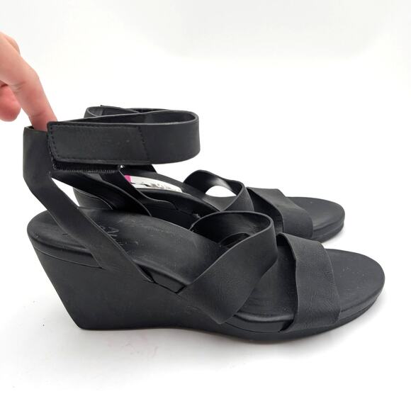 Naturalizer Priya Wedge Sandal Women's Ankle Strap Black Size US9.5M EU40.5 - Picture 3 of 13